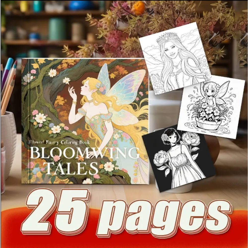 Flower Fairy And Cartoon Skeleton Mixed Theme Coloring Book Show Personality With Rich Creative Elements
