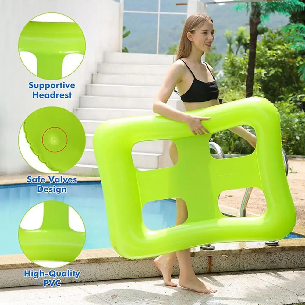 Faltbarer Pool Float Premium übergroßer Pool schwimmt mit Kopfstützen für ultimative Sommer entspannung Strand liege Floß für Erwachsene