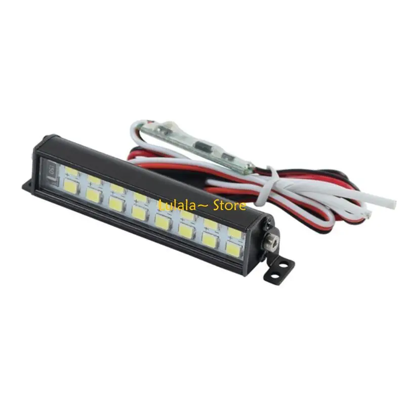 

Y4QA RC LED Lights Bar 55mm Roof Lamp Headlight 16 LEDs Light for 1/10 SCX10