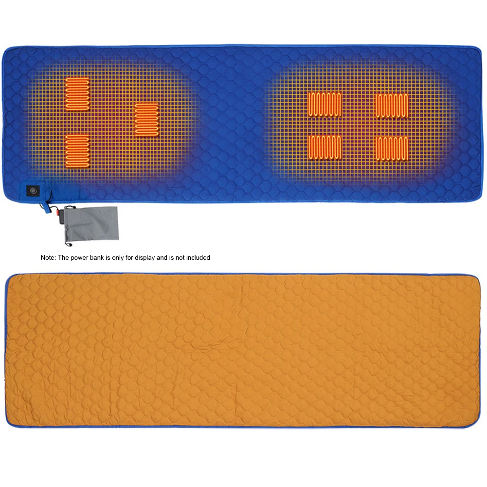 

7 Zones Winter Sleeping Pad 38 To 65℃ 3 Gear Camping Sleeping Mattress USB Powered for Outdoor Camping Hiking
