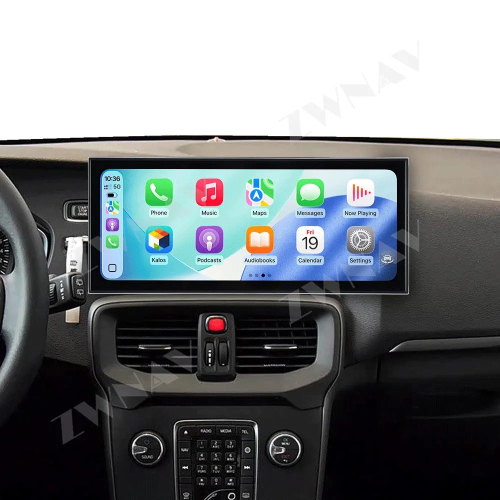 15,8 Zoll Android 15.0 Auto-Touchscreen GPS-Navigation CarPlay Multimedia-Player Radio Wireless Head Unit für Volvo V40 2013-2019