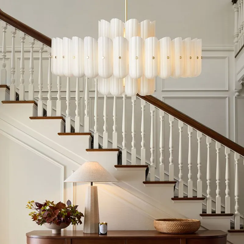 

White Glass Lamp Chandelier For Dining Living Room Bedroom Round Glass Ceiling Chandeliers Pendant Light Fixtures