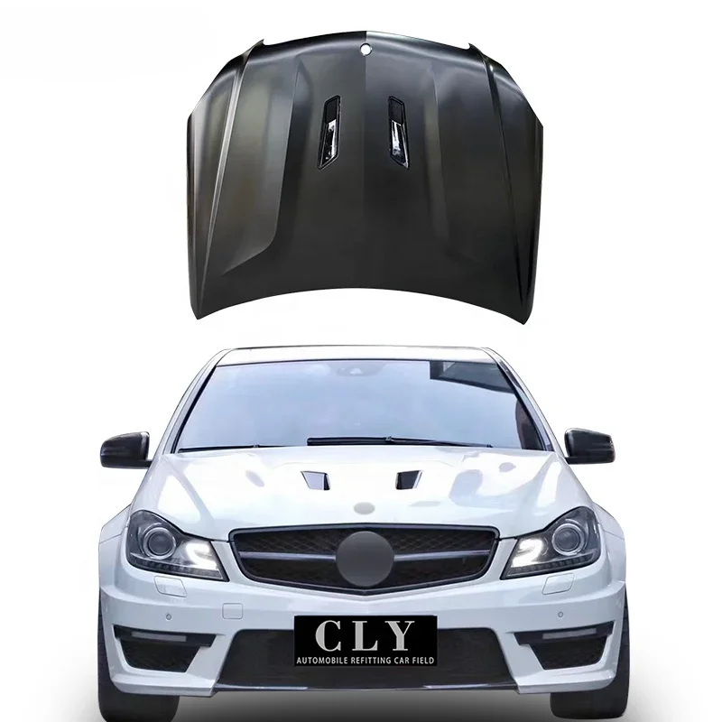 

CLY Bonnet For Benz C Class W204 Facelift 507 Model C63 Amg Model Cover Iron Hood Engine Hood 2008 2009 2010 2011 2012 2013 2014