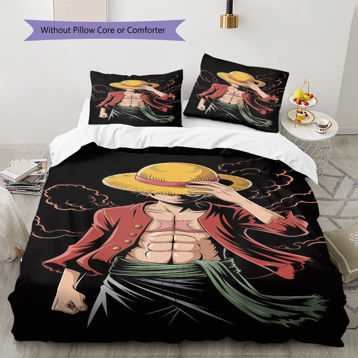 One Piece Monkey D. Luffy Soft Duvet Cover Comfortable, Children Bedding Set Gift, Extra Large Various Sizes -HE70