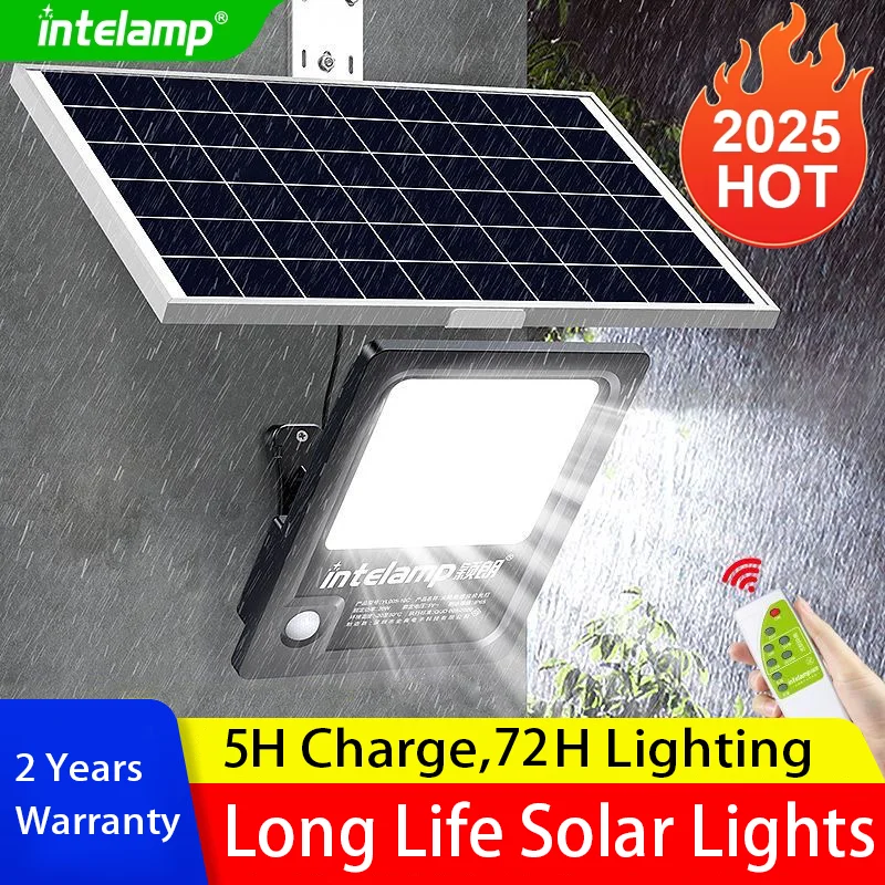 

Solar Light Outdoor Motion Sensor Flood Security Light With Remote Control Powered Wall Lamp Dusk to Dawn Garden Yard Porch Farm