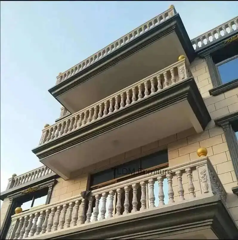 Garden Villa Column Home Retro Cement Vase Column Roman Balcony Handrail Fence Columns Building Mold European Garden Decoration