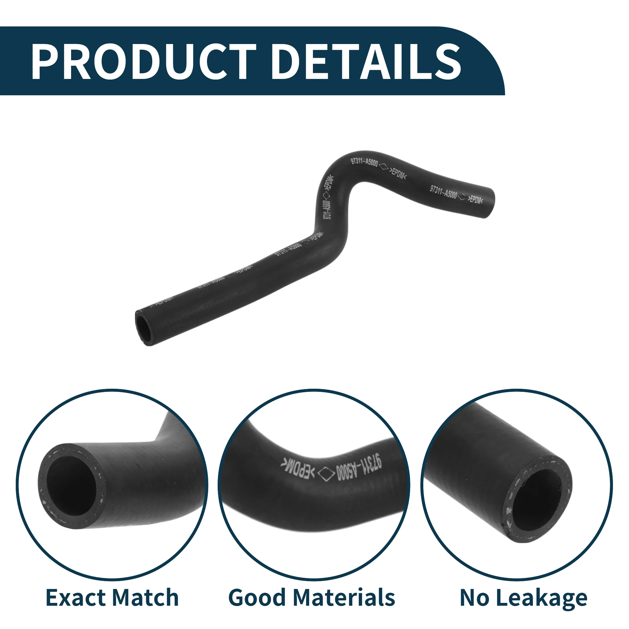 UXCELL Radiator Hose Heater Hose Radiator Outlet Hose Pipe No.97311A5000 for Kia Ceed Pro 2011-2016 Rubber Warm Air Inlet Pipe view 4