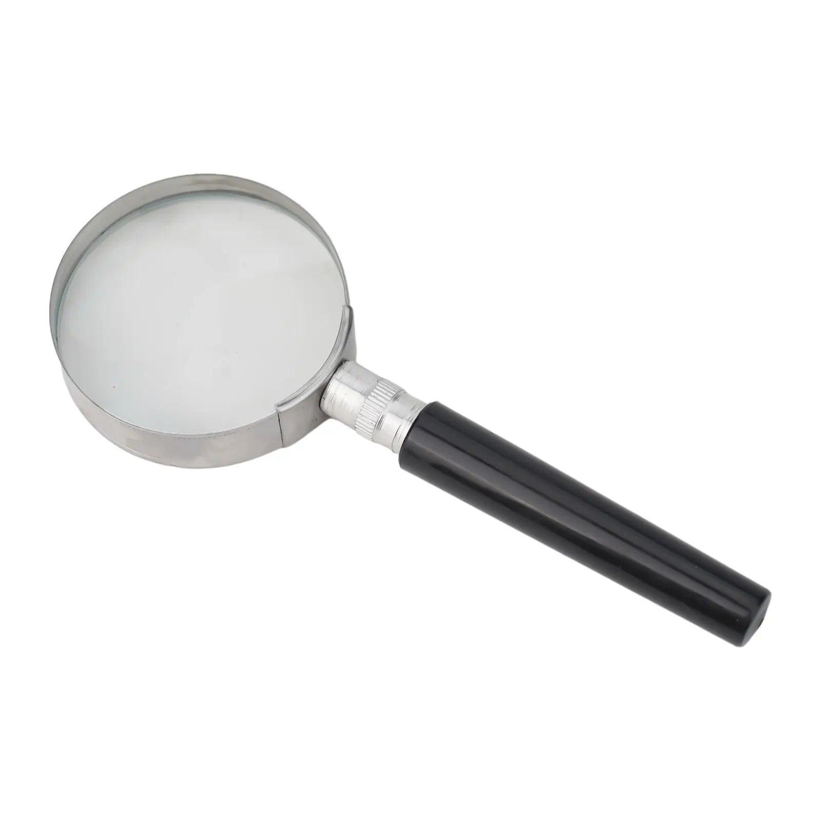 Compact Design 5X Magnification Handheld Magnifier for Reading Close Inspection Metal Frame Optical Glass Lens