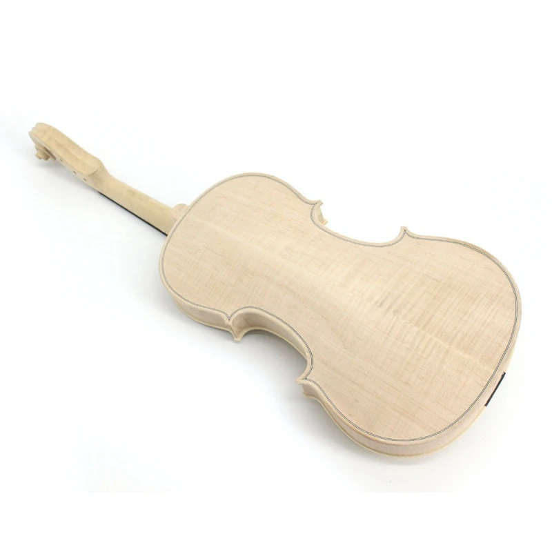 Direct sales violin pattern white billet violin work in progress with ebony accessories