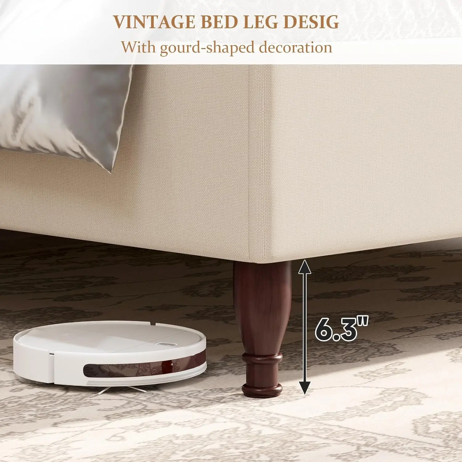 Queen Upholstered Platform Bed 51