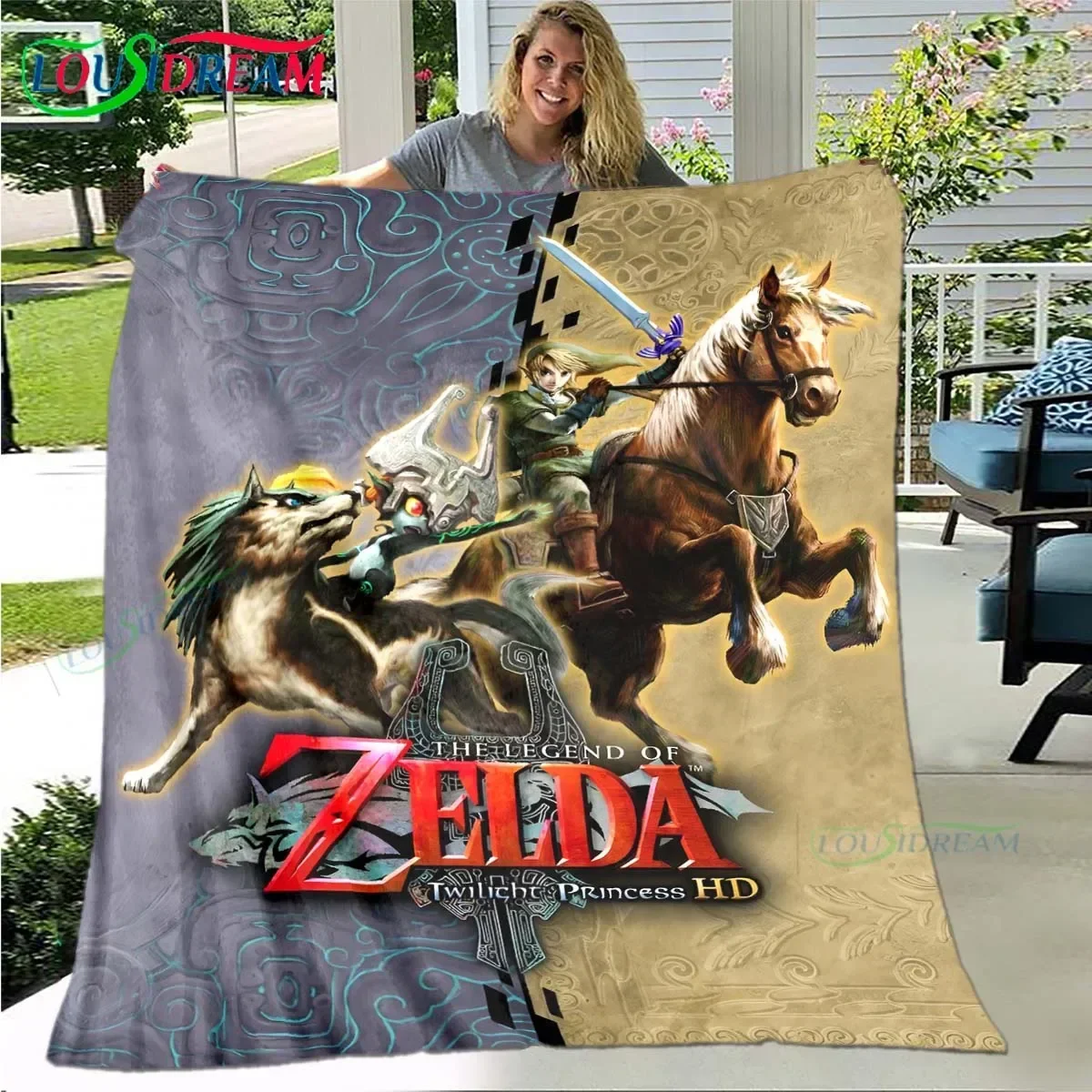 Game Z-ZELDA  Soft Blanket Sports Living Room Bedroom Sofa Bed Blanket  Gift Travel Office Lunch Break Blanket