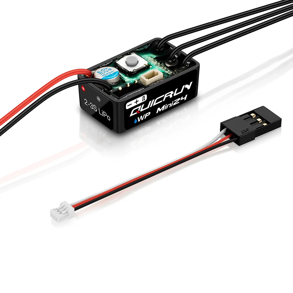 Hobbywing QuicRun WP Mini24 25A 2-3S Sensorless Brushless ESC for 1/16 1/18 1/24 RC Racing Crawler Drift Car