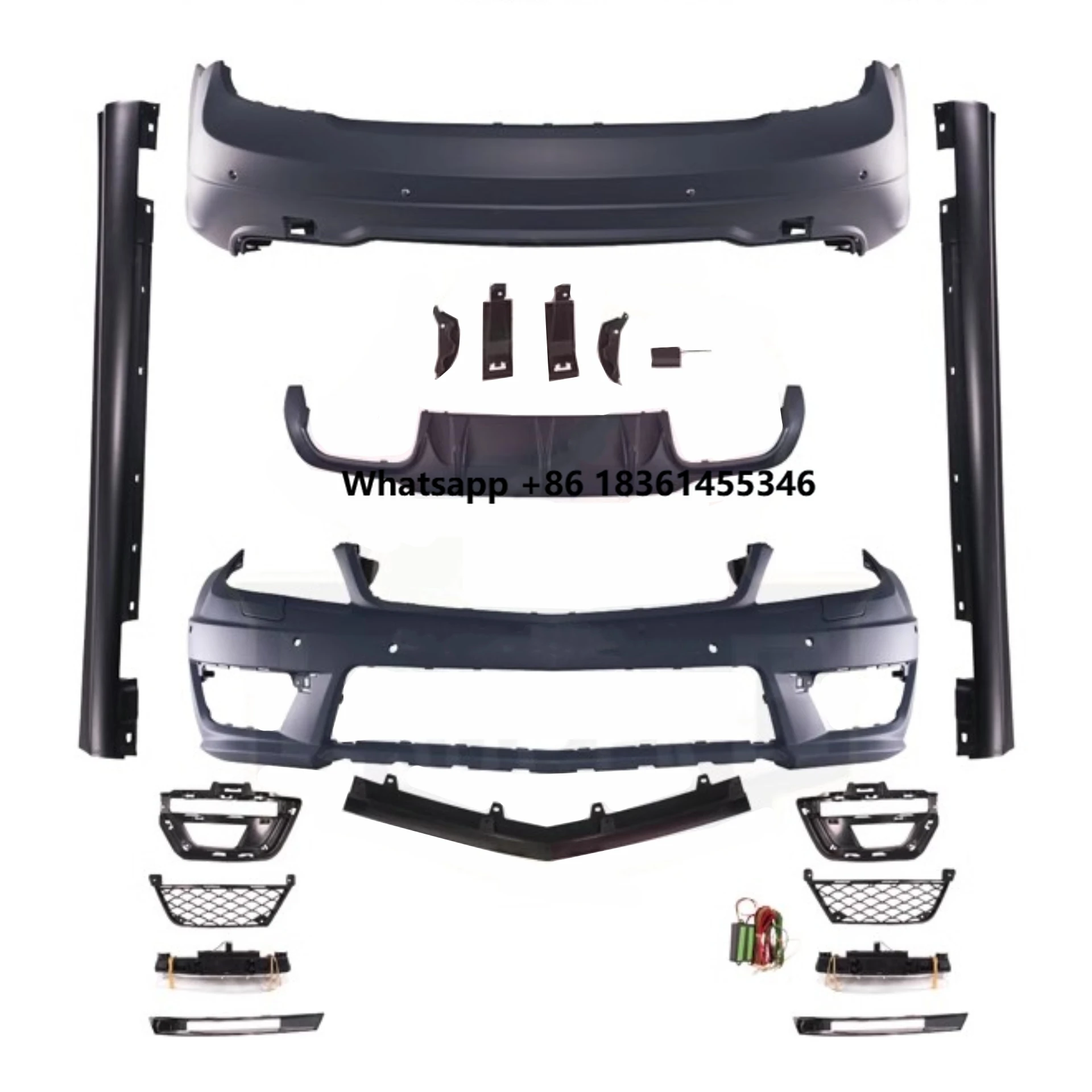 

Front Rear Bumper Side Skirt Wheel Eyebrow for C Class W204 2007-2014 Modified New Style Wide Car Kit Accessories