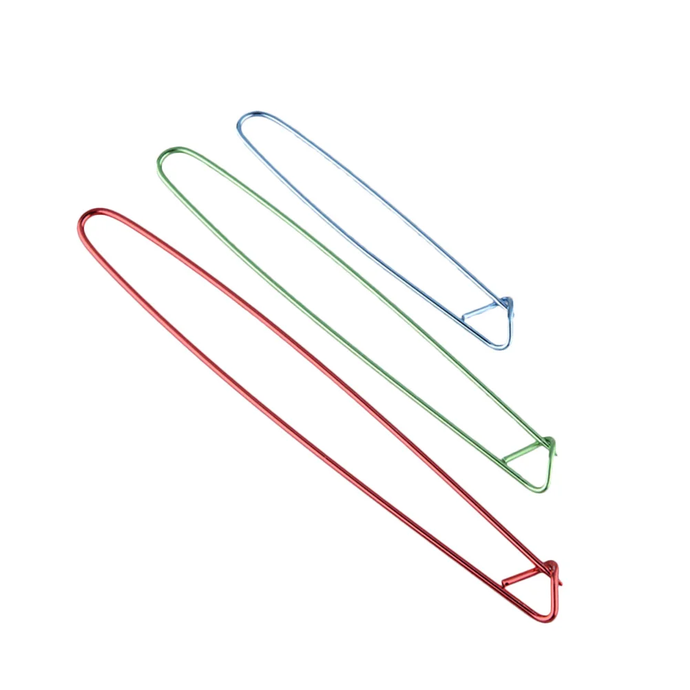 

6 шт., набор держателей для стежков из алюминиевого сплава, разные цвета, 3 размера, легкие и прочные аксессуары для вязания крючком, универсальные