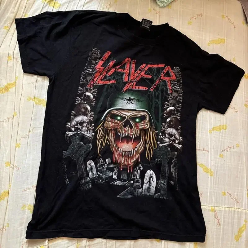 Rare Slayer band 90s basic black T shirt gift tee NH18815