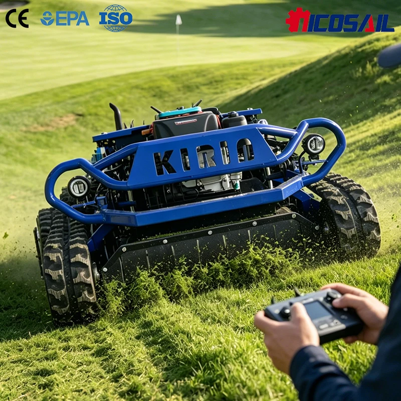 

Customized QL800 Commercial Grade Remote Control Lawn Mower 24HP Diesel Engine 1.2m Cutting Width EPA CE