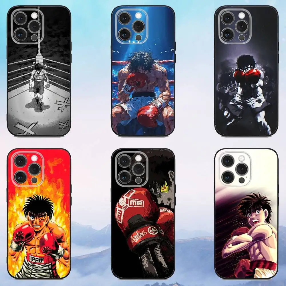 

Boxing I-Ippo M-Makunouchi Phone Case For iPhone 16e,16,15,14,13,12,11,Pro,X,XS,Max,XR,Plus,Mini Soft Black Cover