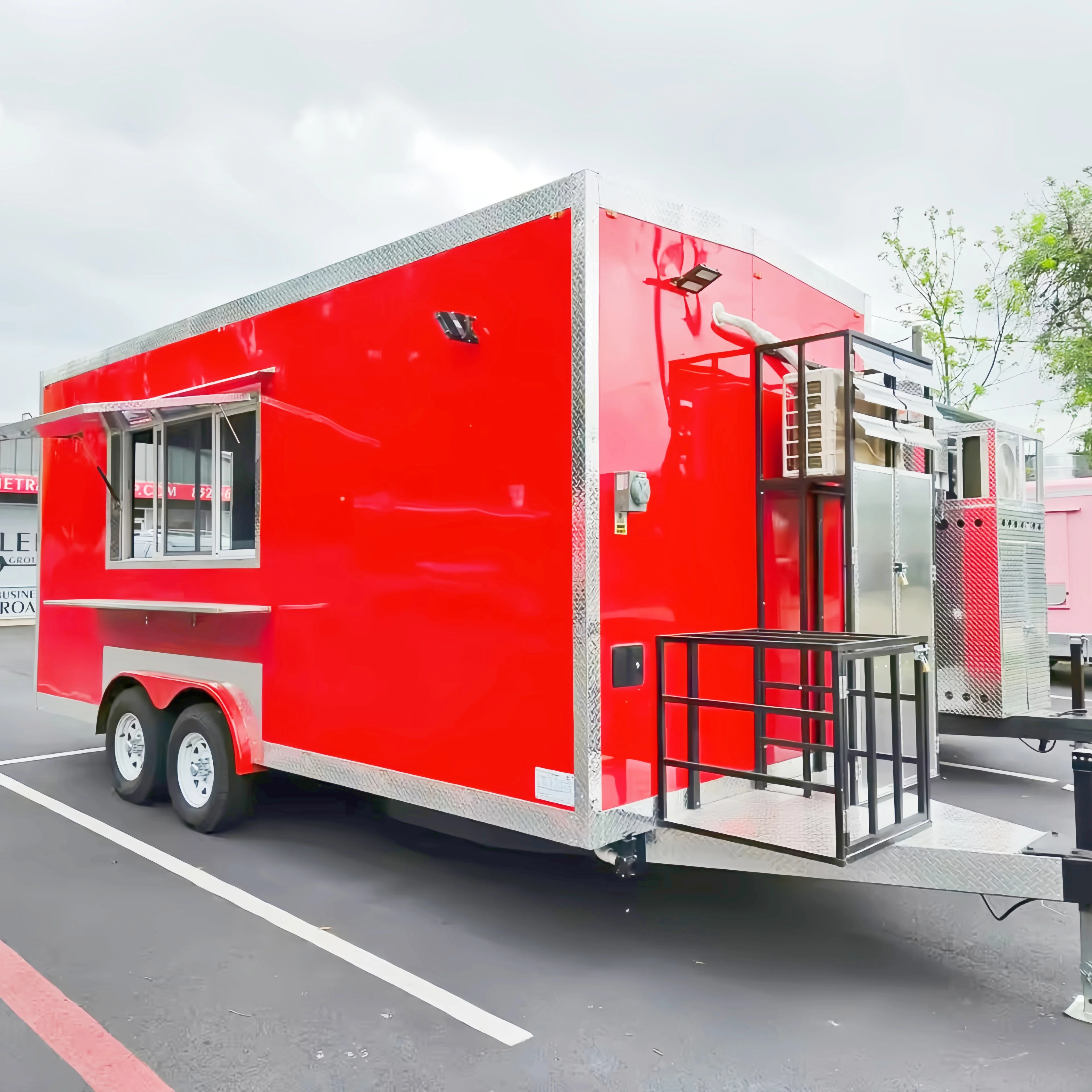 

Индивидуальный мобильный прицеп для еды с полной кухней, тележка для гамбургеров для тако, пиццы, уличный грузовик для еды, мобильный кофе-бар