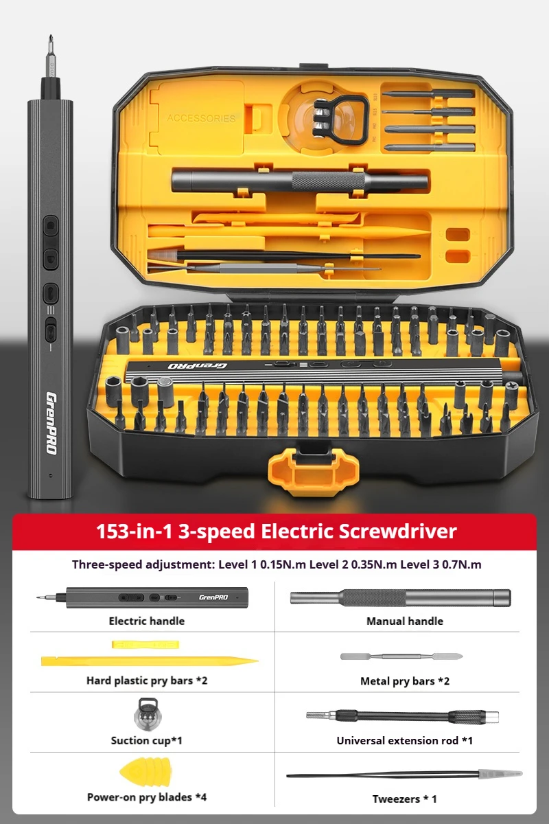 Green Forest Electric Screwdriver Rechargeable Household Small Mini Electric Precision Screwdriver Finishing Tool Set