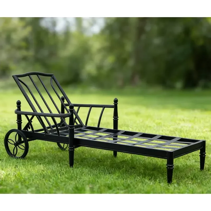 Modern Aluminum Sun Lounger Outdoor Garden Furniture Set Comfortable Patio Chaise Lounge Chair for Poolside Relaxation