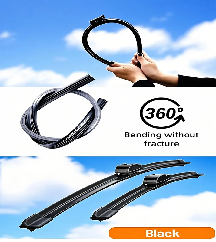 For Nissan Micra K12 2002-2010 2008 2007Car Wiper U-type Soft Rubber Boneless Wiper HD Quiet Durable Automotive Wiper 21"+18"