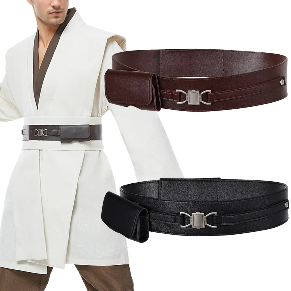 Movie Space Battle Cosplay Fantasy Costume Accessories Knight Anakin Belt Black Brown Adult Men Fantasia Props Halloween