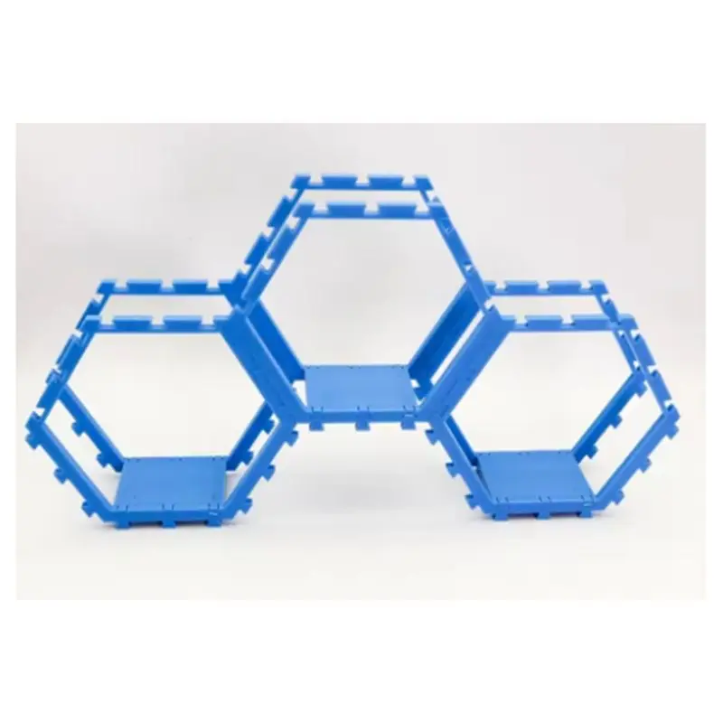 DT19 Hexagonal Honeycomb Splicing Frame, Showcase Stand Display Rack, Black, Modular Storage for , Books, Collectibles