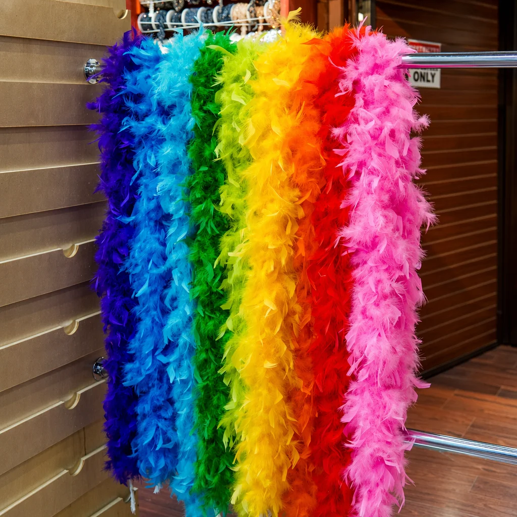 40g Turkey Marabou Feather Boa 2 Yards Soft Fluffy Natural Feather Scarf for Costume Party Wedding DIY Crafts Decor