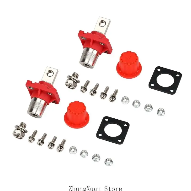 250A Integrated Metal Power Feedthrough Post with Threaded Ends for Electrical Wiring Routed Across a Mounting Panel 3XUF