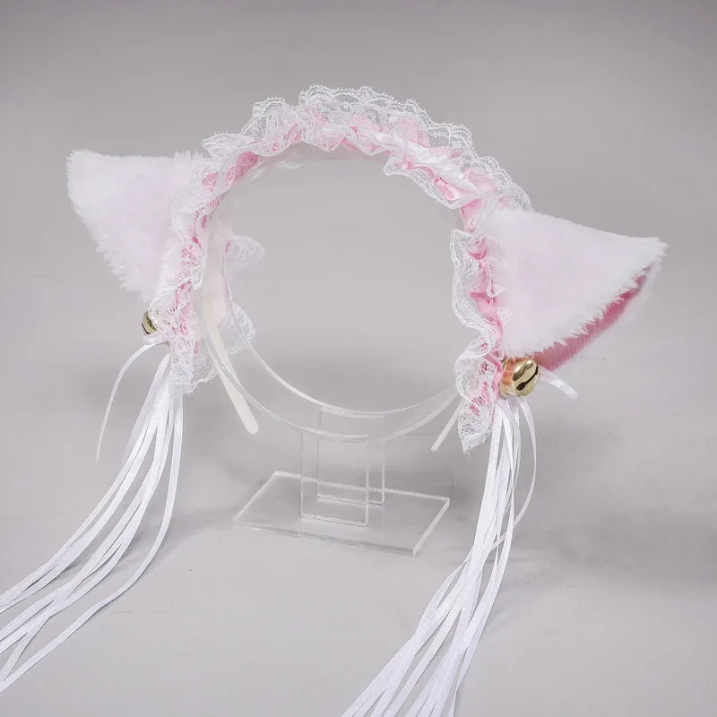 Lolita สัตว์แมวฟ็อกซ์หูอะนิเมะคอสเพลย์เครื่องแต่งกาย Faux FUR Hairband สาวฮาโลวีนผม Hoops อุปกรณ์เสริม