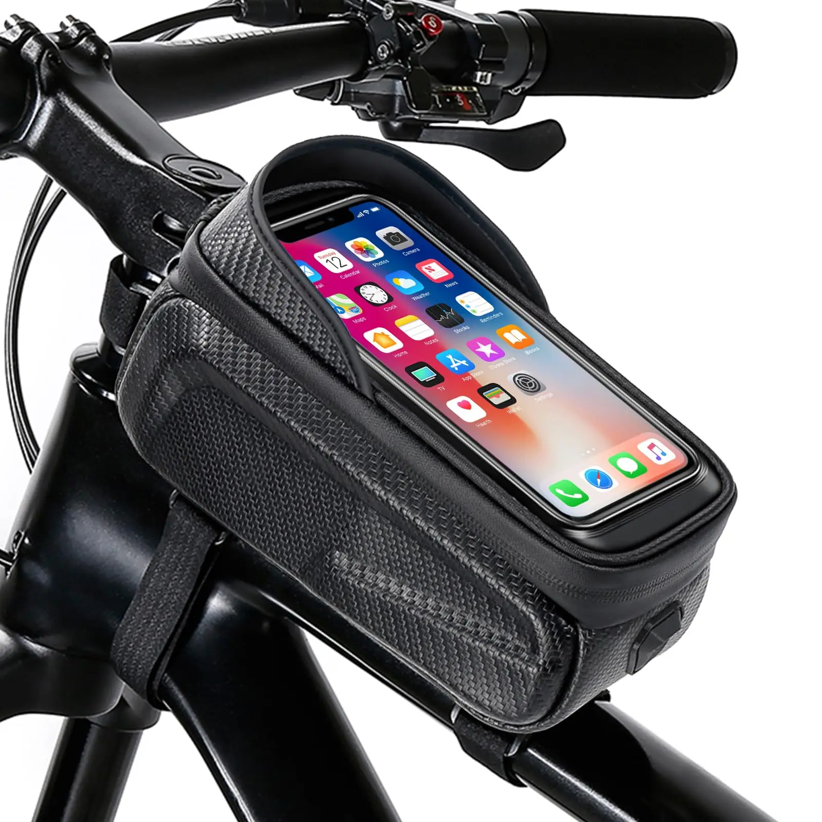 

Bike Frame Bag, Mountain Bike Phone Holder Bag for Road and Mountain Bikes Cycling Storage Bags