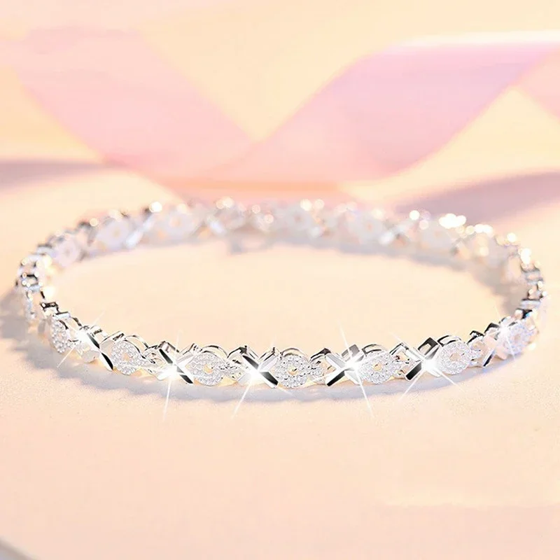 

925 Sterling Silver Bracelet Fashion Multiple Styles Bracelet Chain For Women Fashion Luxury Charm Bracelet Wedding Jewelry Gift