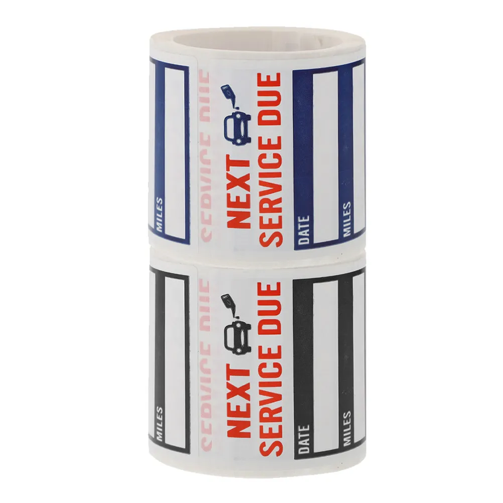 

300Pcs Portable Auto Stickers Roll Premium Removable Service Reminder Labels for Cars Oil Change Due Date Mileage Window
