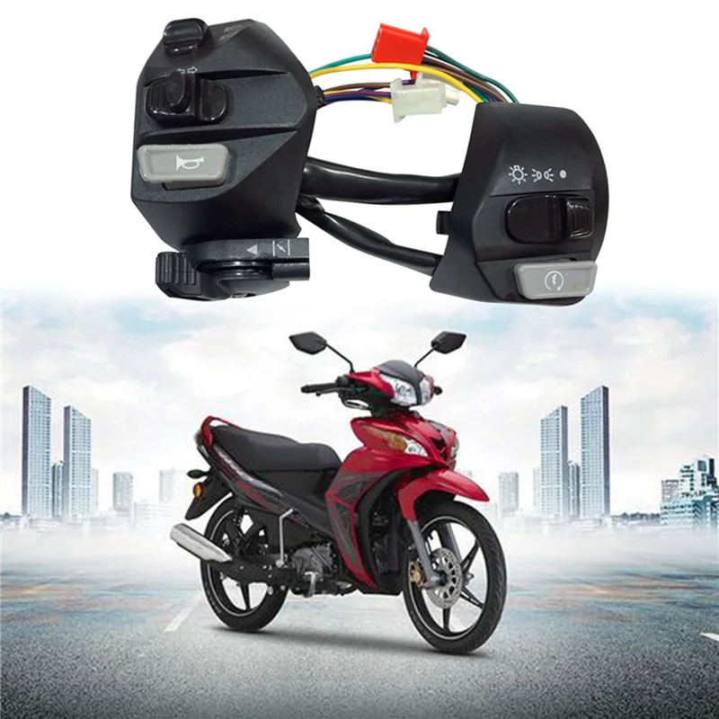 3 Set 22Mm Motorcycle Switches ON/OFF Button Handlebar Ontrol Horn Turn Signal Start Switch For  MIO LC135-A97E