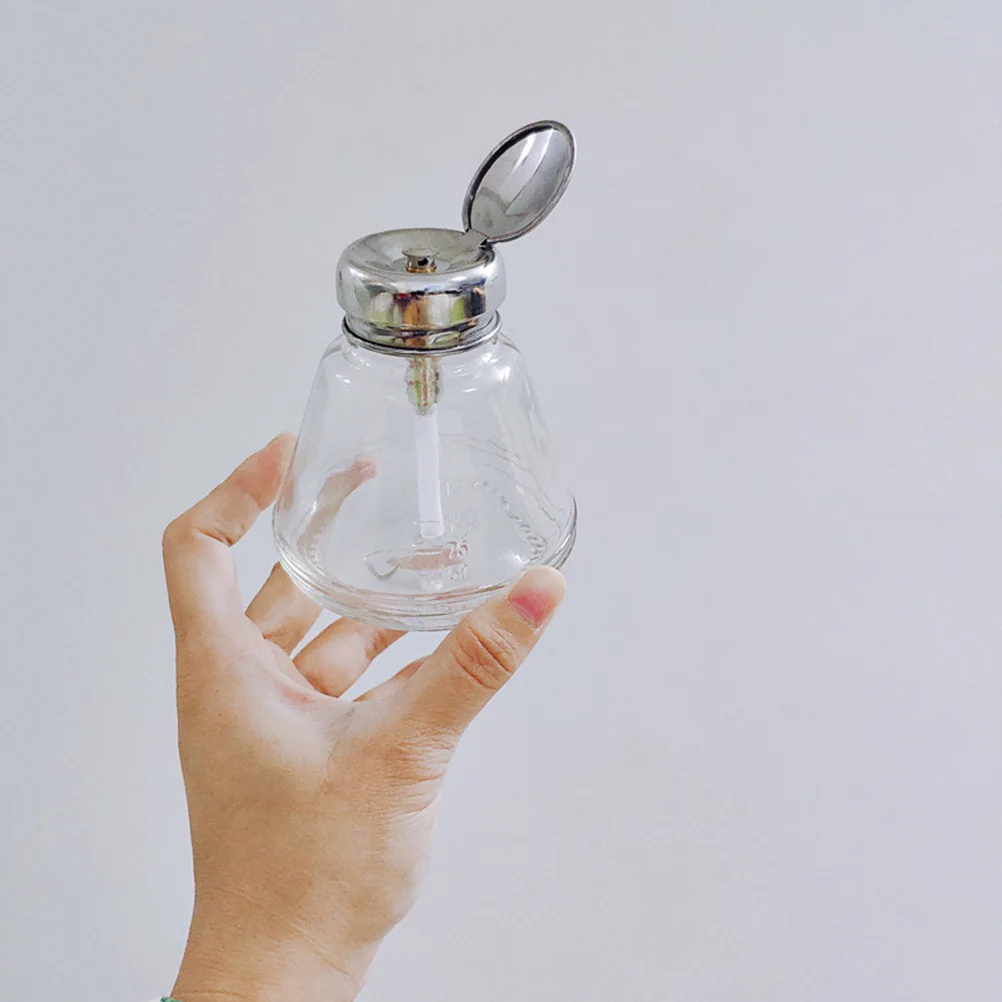 150 مللي مزيل طلاء الأظافر زجاجة طويلة القش مضخة موزع قابلة لإعادة الاستخدام الصحافة زجاجة لغسل سائل الأظافر على الذهاب #4