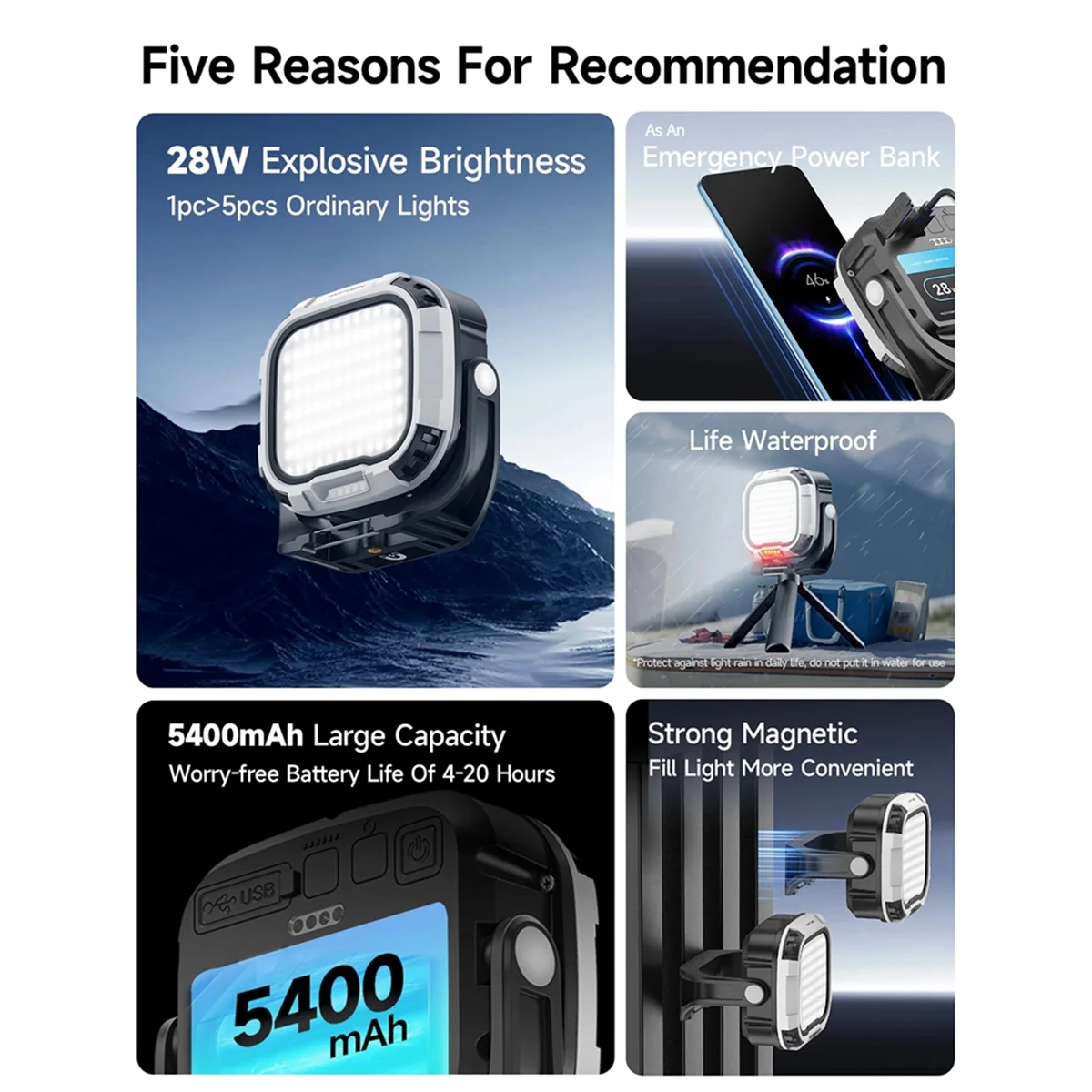 Efficiente luce di riempimento magnetica portatile Martvsen R7 PRO bicolore 28W sulla fotocamera