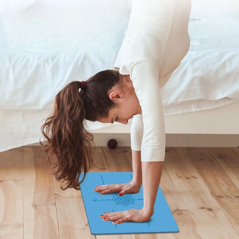 Mini PU Natural Rubber Yoga Mat Non‑Slip Portable Auxiliary Pad for Handstand Plank Meditation Home Fitness Workout
