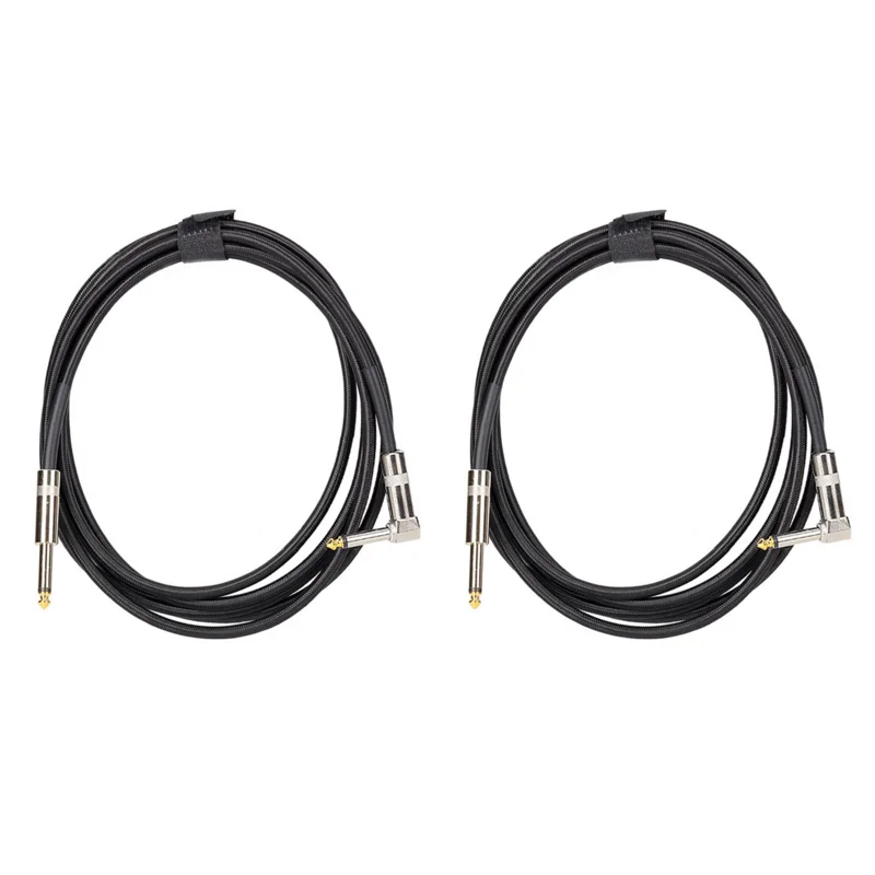 Guitar Cable Noise Free Acoustic Guitar Cable Electric Instrument Bass Connection Right Angle Braided Cable For Bass Pro Audio