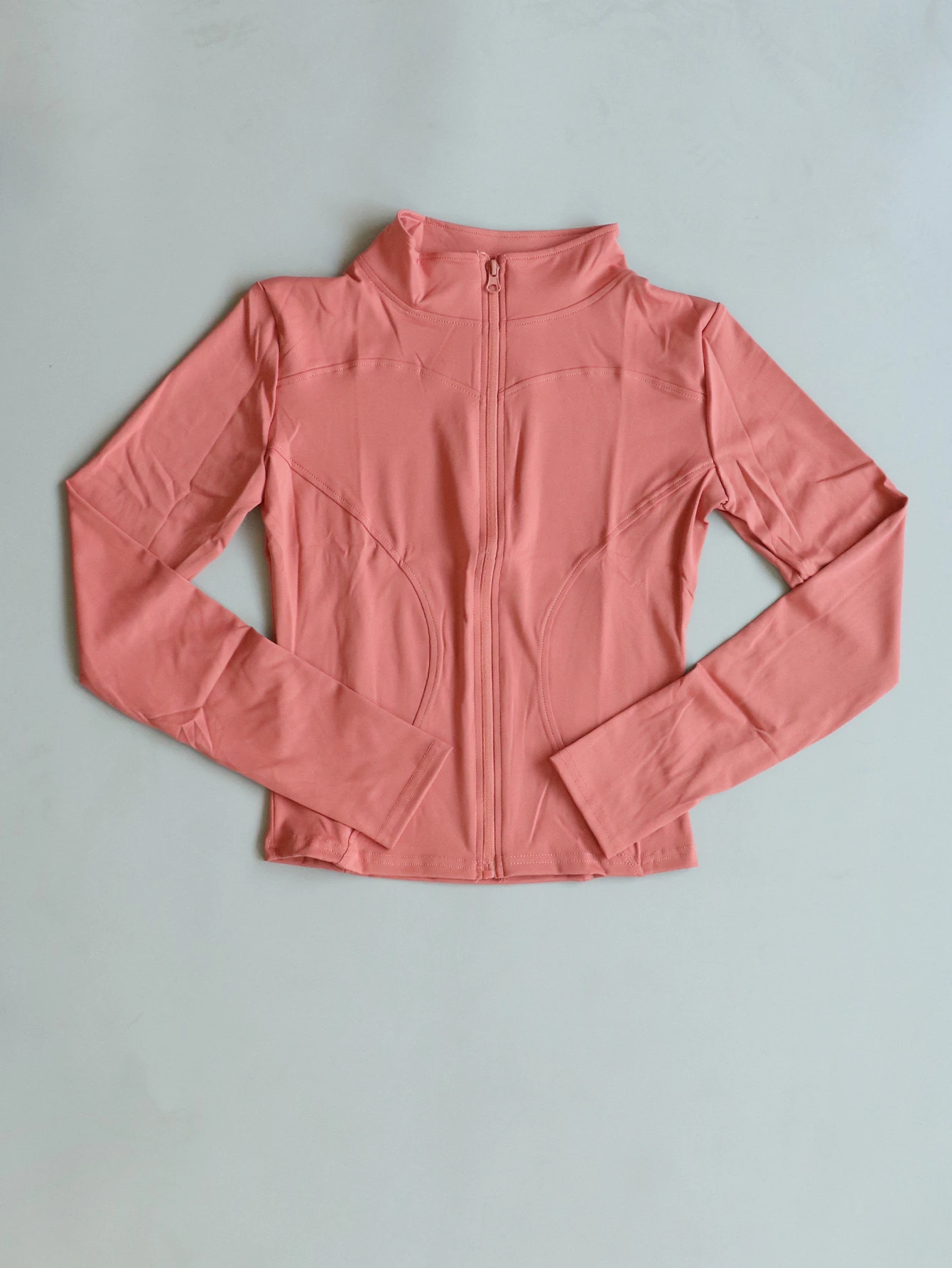 Fitfemme Women's Slim Fit Sports Jacket - High Neck, Full Zip, Long Sleeve, Multiple Colors for Yoga & Workout image 4