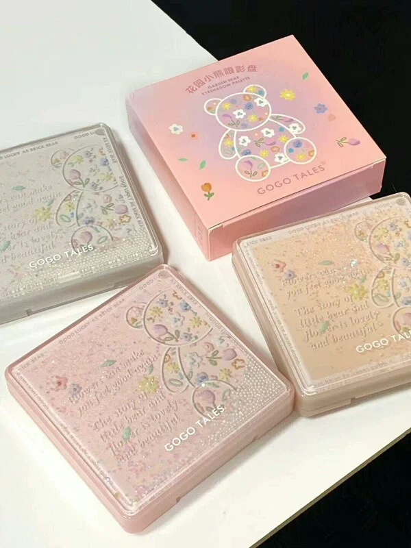 Gogotales Quicksand Bear Eyeshadow Palette Matte Earth Milk Tea Color Makeup Blush Highlight Integrated Make Up Palette