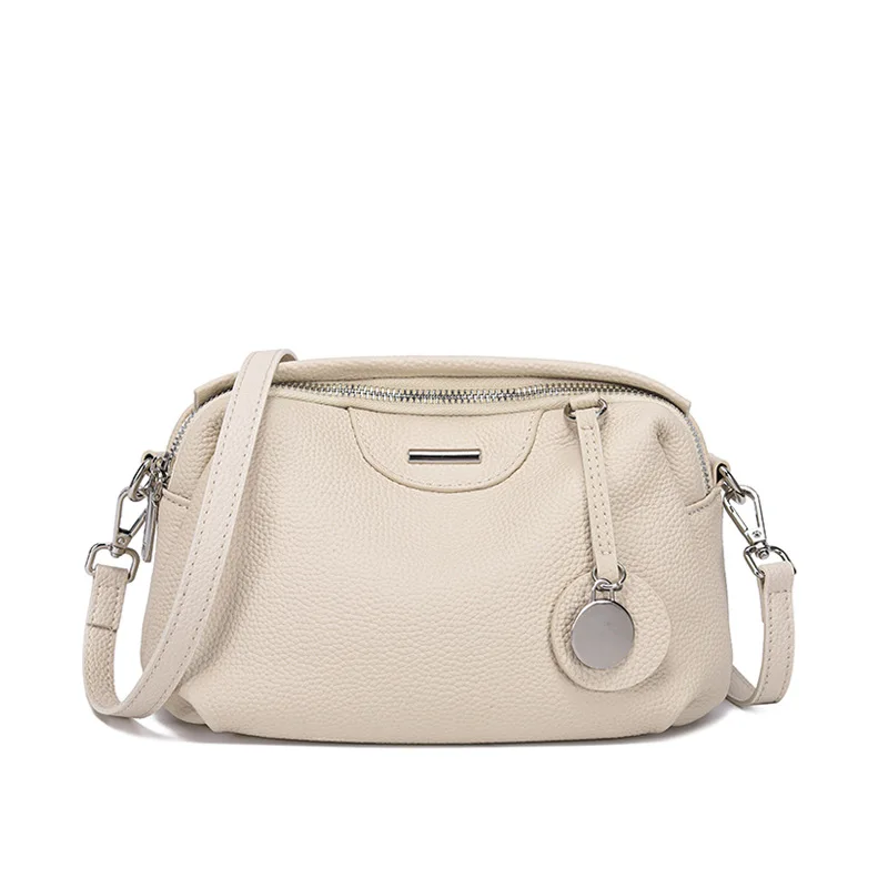 

Women Crossbody Bag Soft Cowhide Shoulder Bag High Quality Real Leather Handbag Purses Casual Female Messenger Bags 2 straps