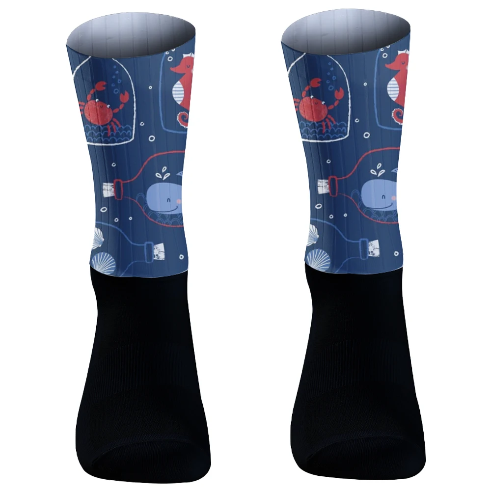 Calcetines de ciclismo para hombre y mujer, medias con diseño del Día de los muertos, ideal para regalo, primavera, verano, otoño e invierno, novedad