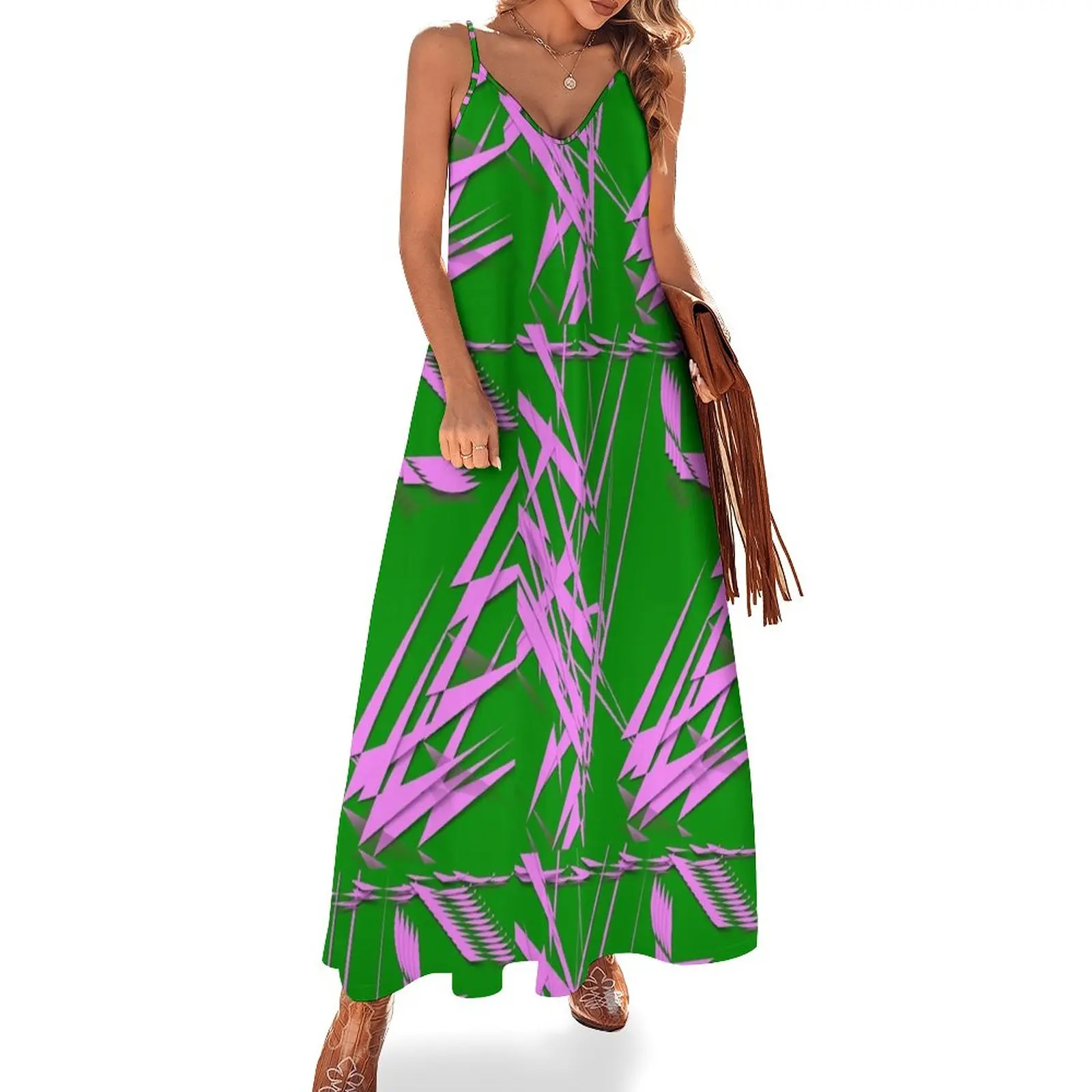 

PINK & GREEN Fashions / Products Sleeveless Dress luxury evening dresses 2023 dress