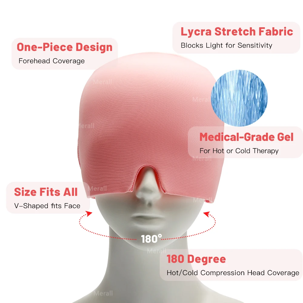 Żelowy lód terapia zimnem ból głowy czapka z odciążającą migrenę czapka na zimny kompres czapka na lód chusta na głowę maska na napięcie zatok