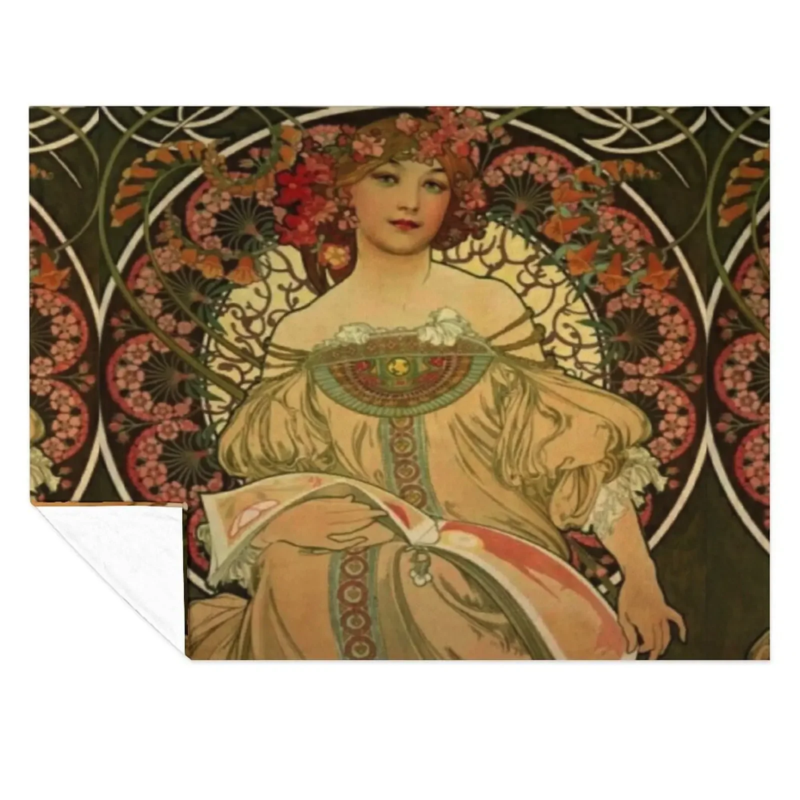 

Alphonse mucha -1860 - 1939 Throw Blanket Blankets For Sofas Hair Picnic Sleeping Bag Blankets
