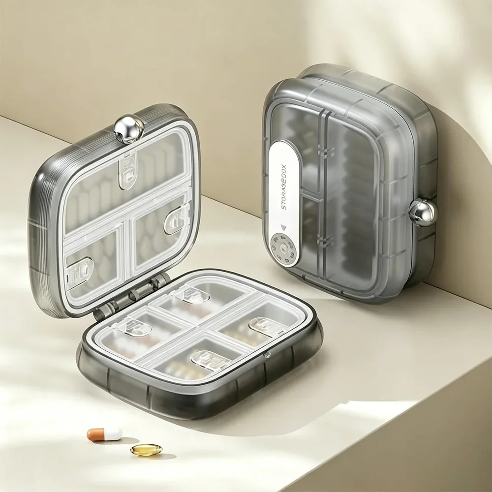 1PCS Sealed Moisture-Proof 7 Grid Pill Case, Portable Medicine Tablet Storage Organizer for Daily Use & Travel