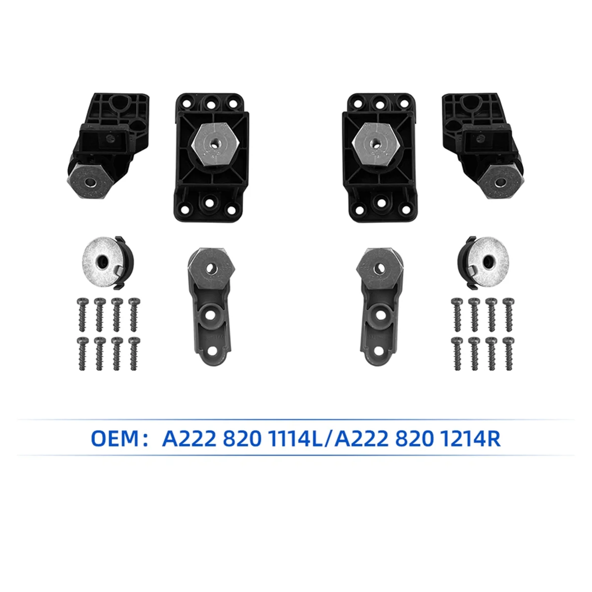 

# 567X 1 пара комплектов кронштейнов для ремонта передних фар автомобиля для Mercedes-Benz (черный)