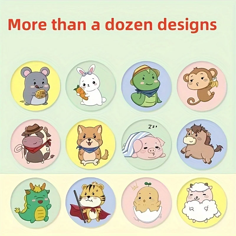 120pcs Round Waterproof Bandages, Cartoon Pattern Breathable Bandage Patches