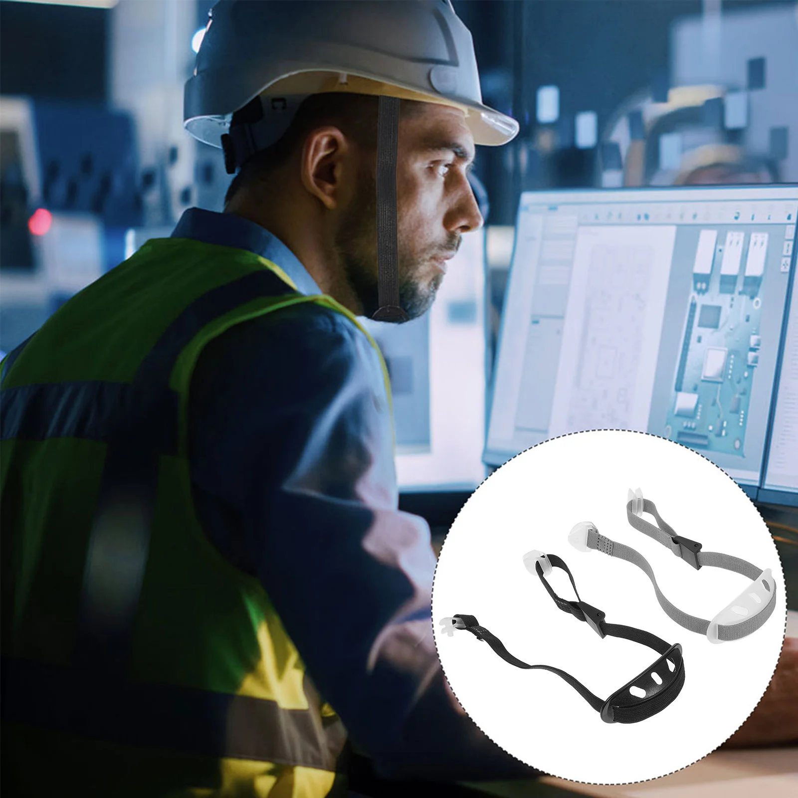 2 Pcs Hats Chin Strap Universal Adjustable Supplies Hard Safety Chain Belt Protection