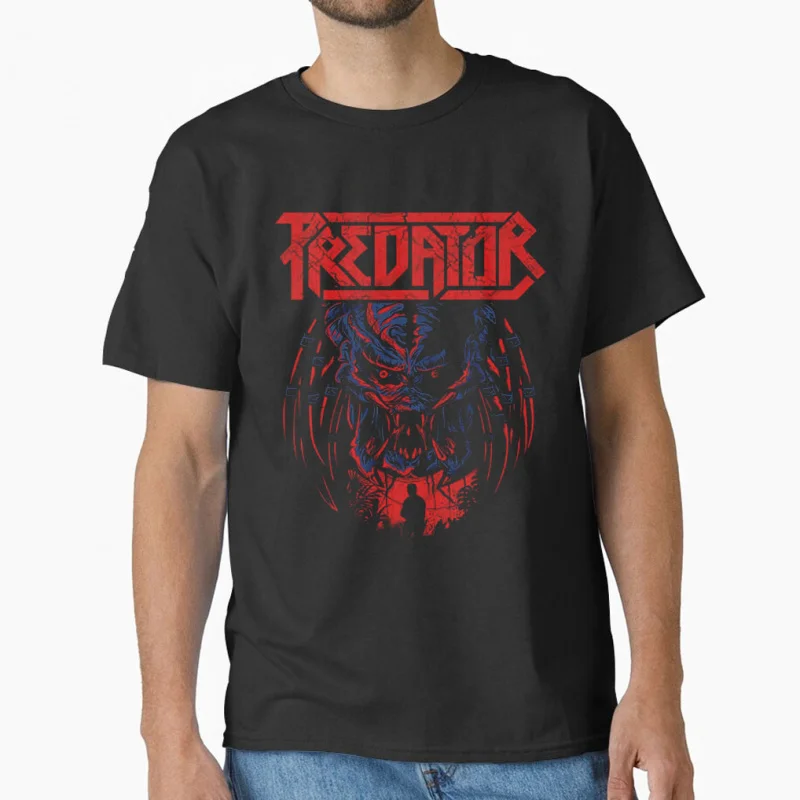 

80s Retro Horror movie Predator The Jungle Hunter Alien Warrior Scary Halloween Gift T shirt large size Tops S-6XL mens clothing